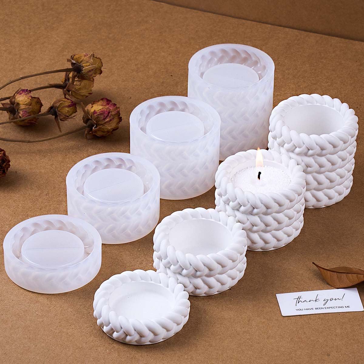 Candle Making Jug - 1/2/3/4 verdiepingen henneptouw kaars pot siliconen