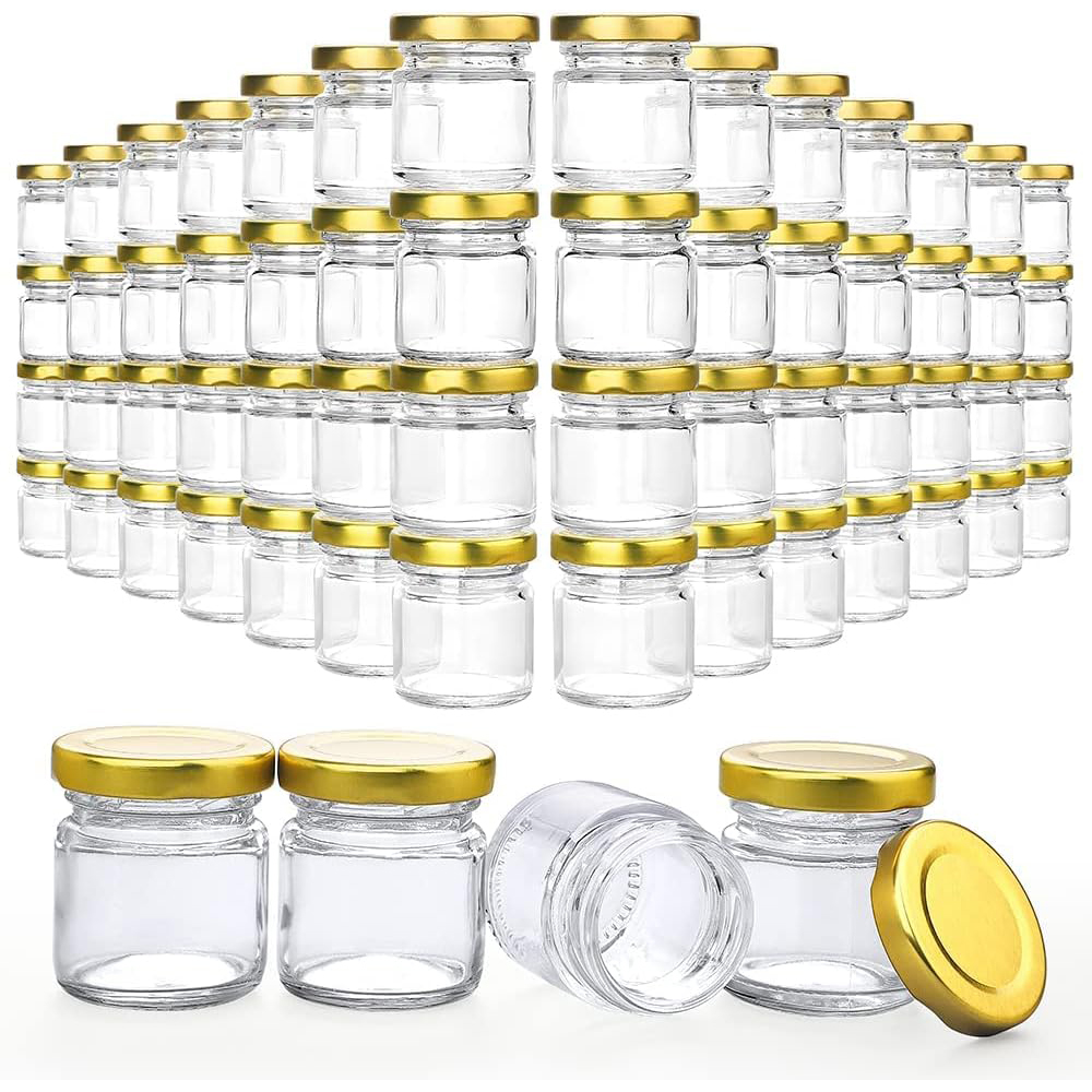 Candle Making Jars With Lids - Kleine glazen potjes met deksel, 1,5