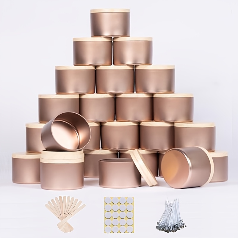 45 stuks roségouden metalen ka - Candle Making Jars With Lids recensie en prijs