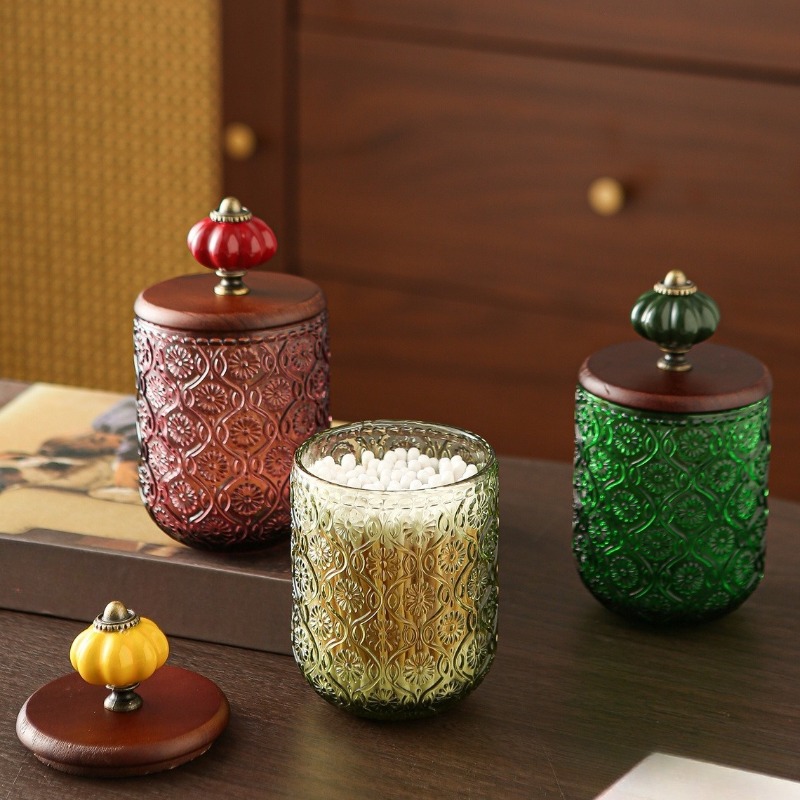 Retro glazen opbergdoos voor w - Candle Making Jars With Lids recensie en prijs